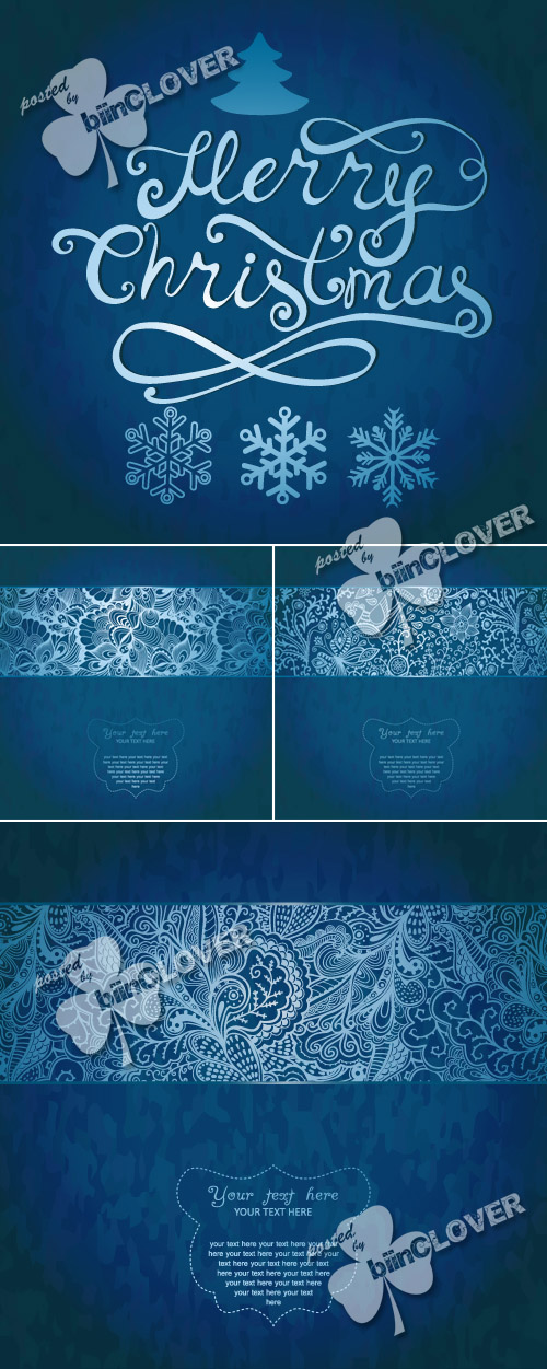 Winter background with lace ornament 0343