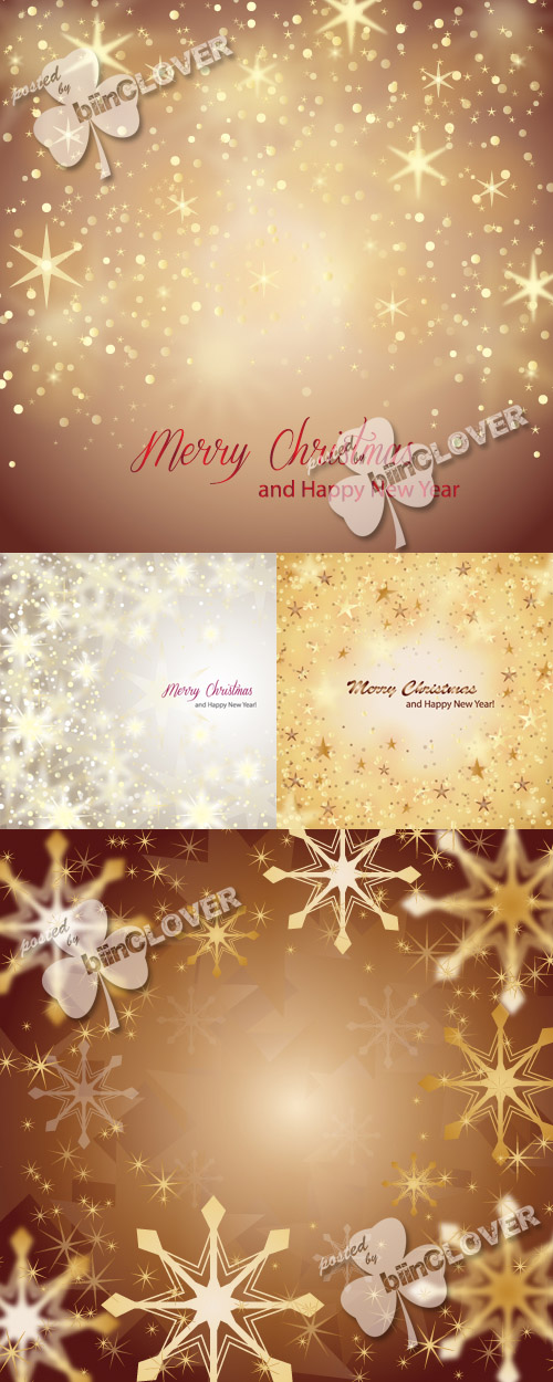 Christmas background with golden stars 0343