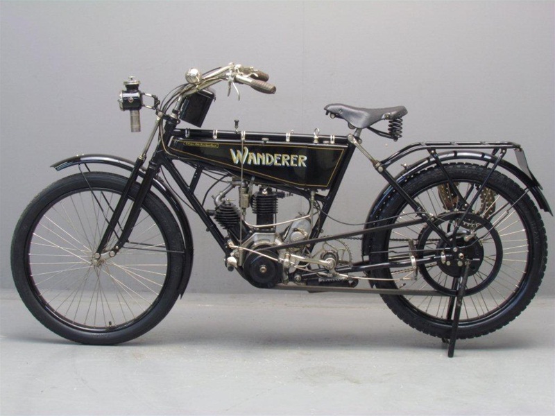Старинный мотоцикл Wanderer 3PS 1912