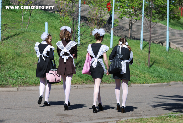 Русские школьницы в колготках