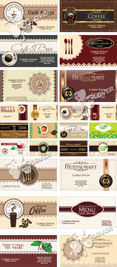 Business cards for cafe or restaurant 0352