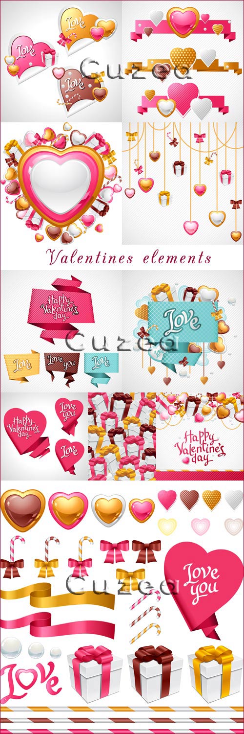 Valentines elements - vector stock