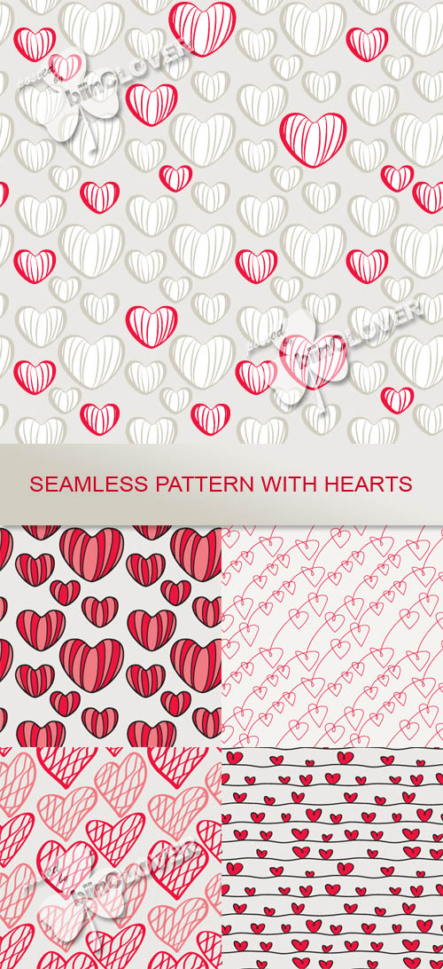 Seamless pattern with hearts 0358