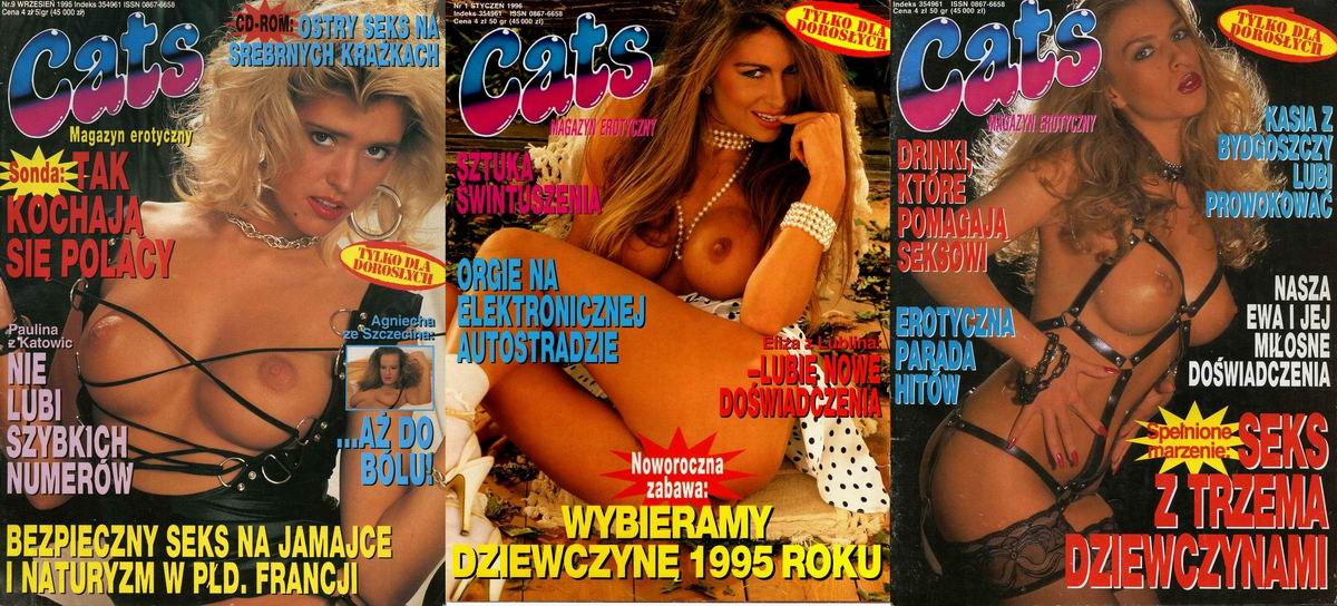 Cats Magazine 1995-09, 1996-01, 1996-03 (3 ) [all sex, lesbians, anal, oral, classic, retro] [1995-1996, /POL, JPG]