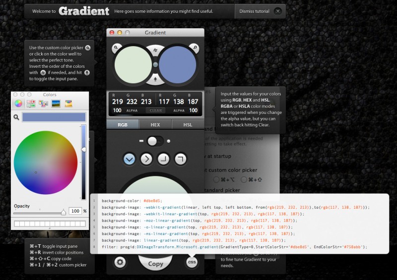 Gradient - легкое кроссбраузерное создание градиентов CSS3