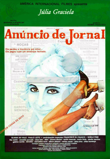 ANÚNCIO DE JORNAL /   (Luiz Gonzaga dos Santos, América Internacional Filmes) [1984 ., ALL SEX, SOLO, ANAL, ORAL, BDSM, RAPE, GROUP SEX, TEEN. ART-EROTIC, DVDRip]