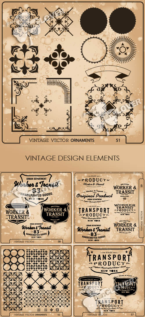 Vintage design elements 0376