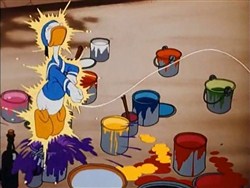 Дональд Дак - Свежая краска / Donald Duck - Wet Paint (1946 / DVDRip)