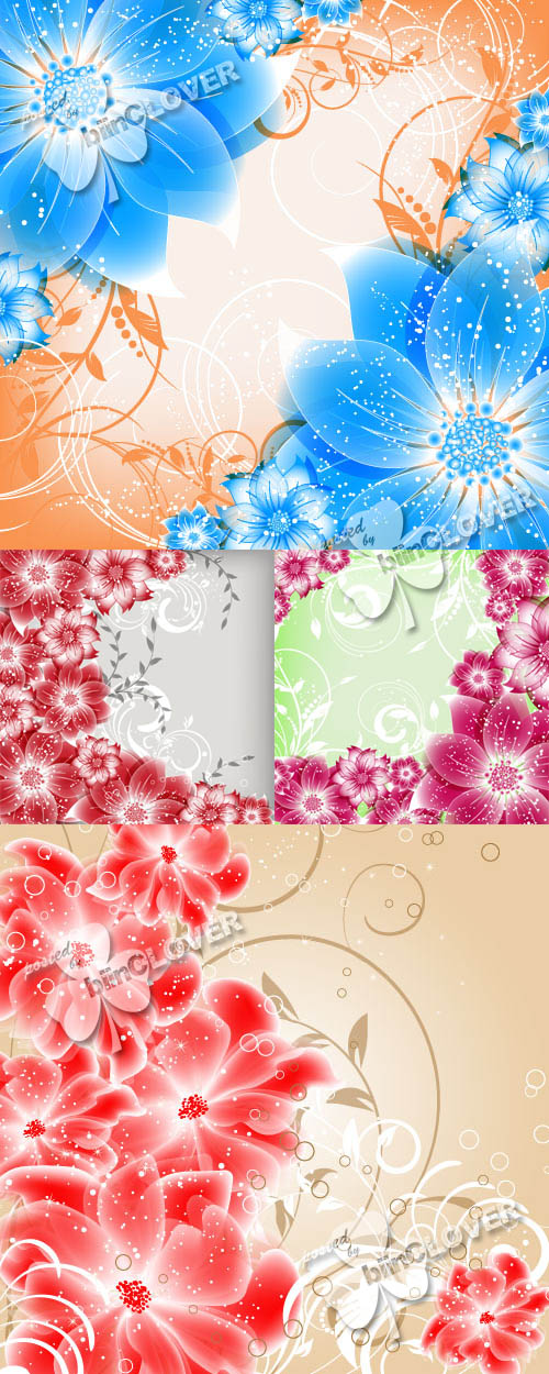 Abstract background with flowers 0385