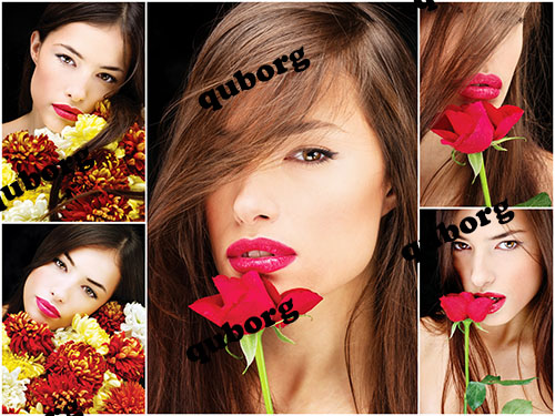 Stock Photos - Woman with Flowers