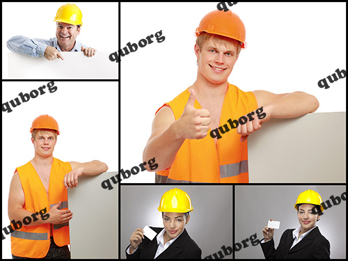 Stock Photos - Builder with Billboards