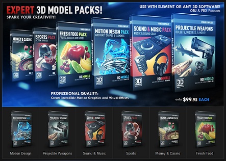 Video Copilot - Element 3D v1.5 With All Packs (2013)