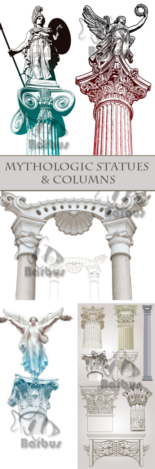 Mythologic statues and columns /    