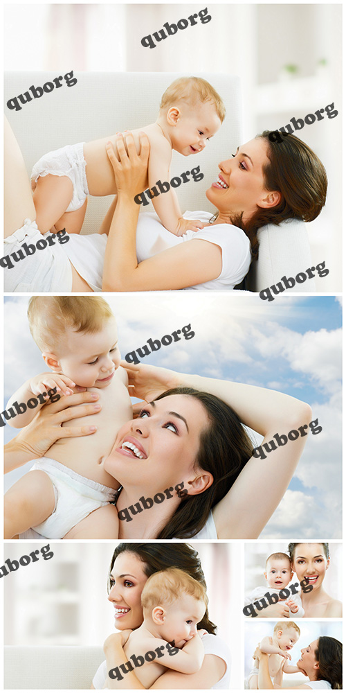 Stock Photos - Happy Mother and Baby