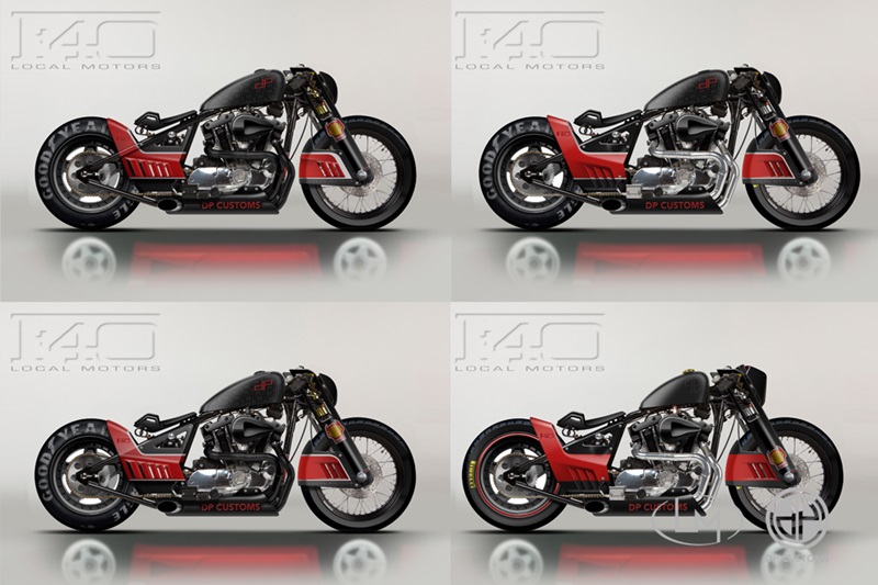 Концепт кастом-байка Harley-Davidson Ferrari F40
