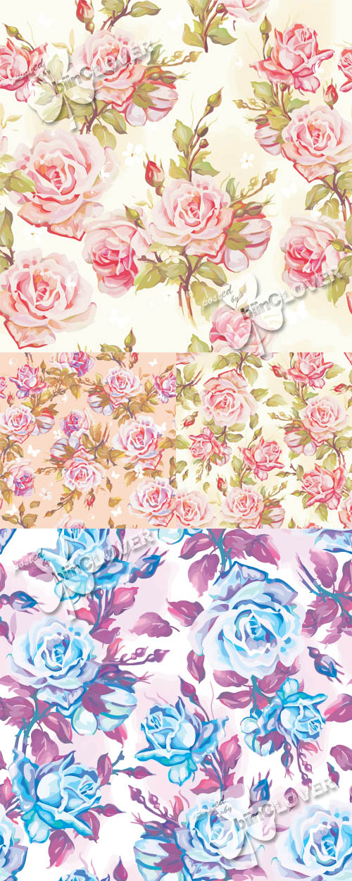 Seamless pattern with roses 0405