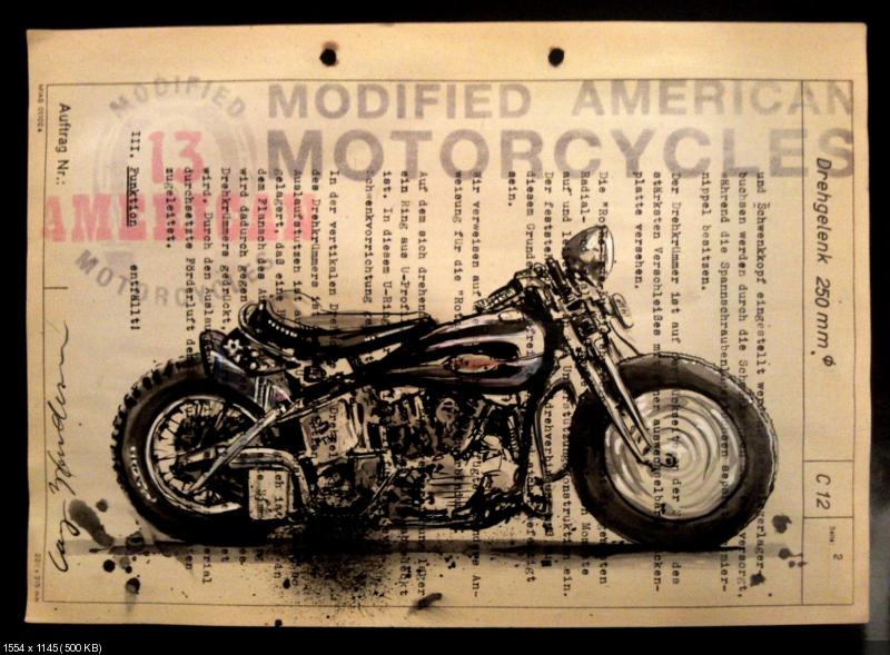 Мото Арт - Кей Брендум. Рисунки мотоциклов