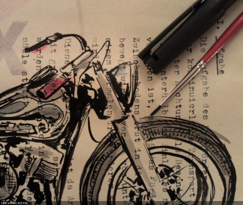 Мото Арт - Кей Брендум. Рисунки мотоциклов