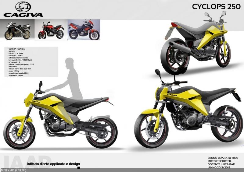 Концепт мотоцикла Cagiva Cycplops 250