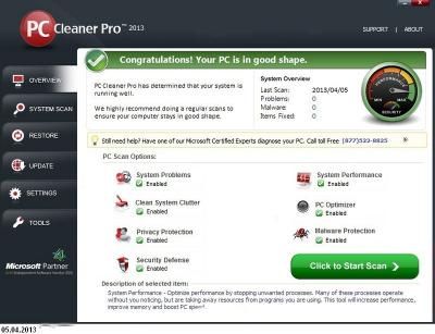 PC Cleaner Pro 2013 11.0.13.4.4 + Portable [English] (  2013)